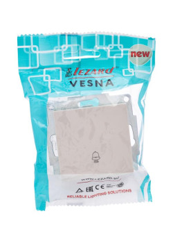 Механизм кнопки звонка СП VESNA кремов. LEZARD 742-0388-103