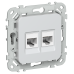 FLITE Розетка 2-местная компьютерная RJ45 категория 5Е UTP РК5е-2-0-ФлЖ жемчуг IEK FLITE Розетка 2-местная компьютерная RJ45 категория 5Е UTP РК5е-2-0-ФлЖ жемчуг IEK