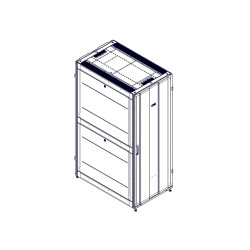 Шкаф Systeme Electric, серия Uniprom, 42U-750/1200, боковые панели 4шт, черный