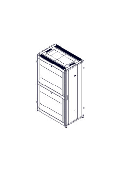 Шкаф Systeme Electric, серия Uniprom, 42U-750/1200, боковые панели 4шт, черный