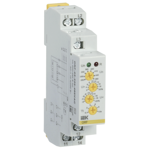 Реле контроля фаз ORF-05 трехфазное 220-460В AC IEK