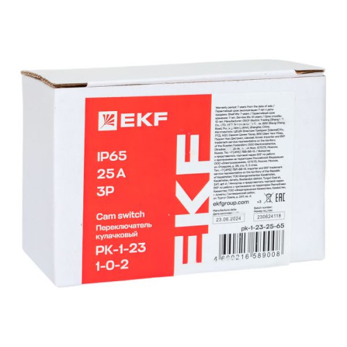 ПК-1-23 25А 3P «1-0-2» IP65 EKF ПК-1-23 25А 3P «1-0-2» IP65 EKF