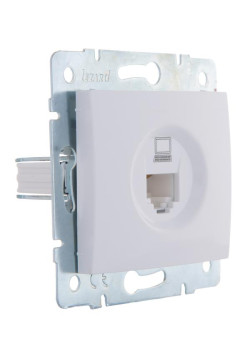 Розетка компьютерная 1-м СП Karina RJ45 механизм бел. LEZARD 707-0288-139