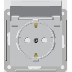 W59 AQUA РОЗЕТКА с заземлением со шторками с крышкой, 16А, IP44, механизм, БЕЛЫЙ