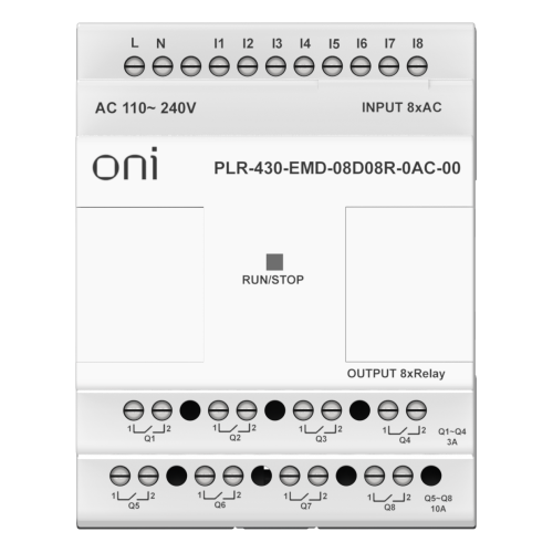 ПЛК 430 Модуль расширения входов выходов 8 DI 8 RO 220В AC ONI ПЛК 430 Модуль расширения входов выходов 8 DI 8 RO 220В AC ONI