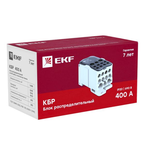 Блок КБР на DIN-рейку и монтажную панель 400A EKF Блок КБР на DIN-рейку и монтажную панель 400A EKF