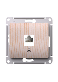 GLOSSA РОЗЕТКА компьютерная RJ45 кат. 5e, механизм, СОСНА