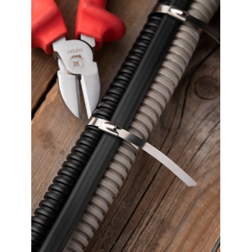 Хомут AISI 304 из нержавеющей стали, 4.6x150 (100 шт.) FlexLock Хомут AISI 304 из нержавеющей стали, 4.6x150 (100 шт.) FlexLock