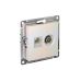 ATLASDESIGN РОЗЕТКА двойная ТВ + компьютерная RJ45 кат. 5e, механизм, ЖЕМЧУГ