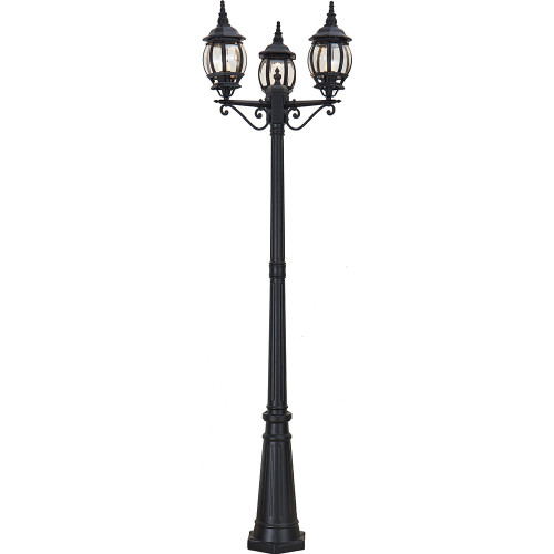 Светильник садово-парковый Feron 8115/PL8115 столб 3*100W E27 230V, черный Светильник садово-парковый Feron 8115/PL8115 столб 3*100W E27 230V, черный