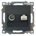Розетка TV + компьютерная RJ-45 (механизм), STEKKER GLS00-7106-05, серия Катрин, черный Розетка TV + компьютерная RJ-45 (механизм), STEKKER GLS00-7106-05, серия Катрин, черный