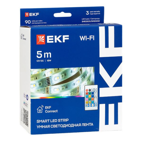 Умная светодиодная лента EKF Connect RGBW 5m