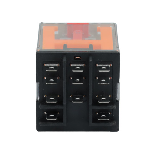 Реле миниатюрное силовое, 3CO, ком. ток 16А, AgSnO2, напряжение 230V AC, опция: тест-кнопка+светодиод Реле миниатюрное силовое, 3CO, ком. ток 16А, AgSnO2, напряжение 230V AC, опция: тест-кнопка+светодиод