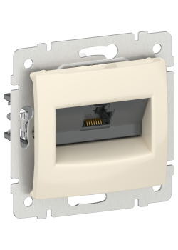 IEKVALENA Розетка компьютерная RJ45 категория 6 UTP 6941461 слоновая кость IEK