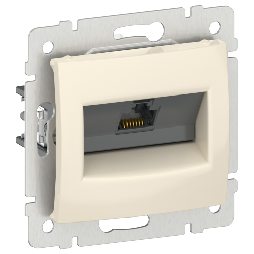 IEKVALENA Розетка компьютерная RJ45 категория 6 UTP 6941461 слоновая кость IEK