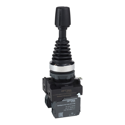 Джойстик OptiSignal D22 C5-J2-220 пластиковый 2 положения 2НО без фиксации