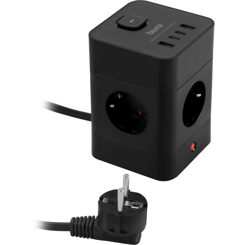 Сетевой удлинитель Buro BU-PTE4.1UC-B 1.5м (4 розетки) черный (пакет ПЭ) Сетевой удлинитель Buro BU-PTE4.1UC-B 1.5м (4 розетки) черный (пакет ПЭ)