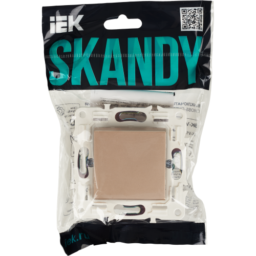 SKANDY Выключатель 1-клавишный перекрестный 10А SK-V03Sa песочный IEK SKANDY Выключатель 1-клавишный перекрестный 10А SK-V03Sa песочный IEK