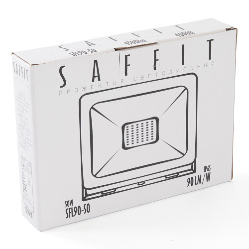 Светодиодный прожектор SAFFIT SFL90-50 IP65 50W 4000K черный Светодиодный прожектор SAFFIT SFL90-50 IP65 50W 4000K черный