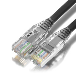 GCR Патч-корд 3.0m LSZH UTP кат.6А, черный, коннектор ABS, 24 AWG, ethernet high speed 10 Гбит/с, RJ45, T568B, GCR-56964
