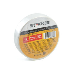 Изоляционная лента STEKKER INTP01315-10 0,13*15 мм. 10 м. белый