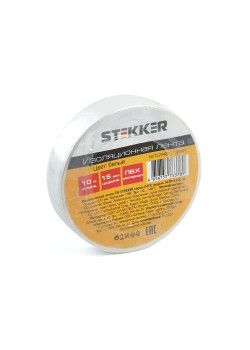 Изоляционная лента STEKKER INTP01315-10 0,13*15 мм. 10 м. белый