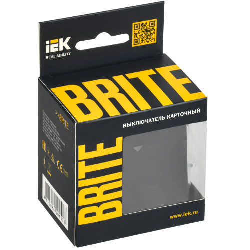BRITE Выключатель карточный 30А ВС10-1-8-БрЧ черный IEK BRITE Выключатель карточный 30А ВС10-1-8-БрЧ черный IEK