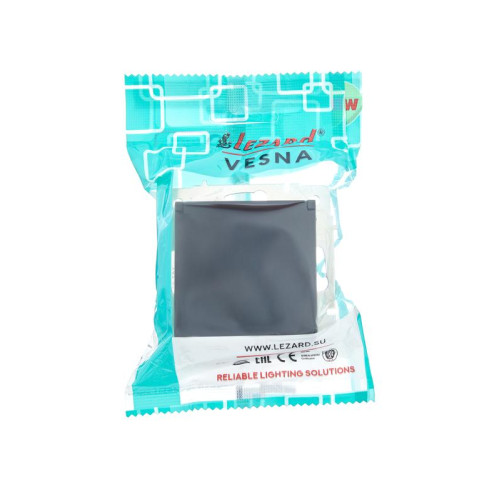 Розетка 1-м СП Vesna с заземл. с крышкой ПБТ механизм черн. бархат LEZARD 742-4288-123B Розетка 1-м СП Vesna с заземл. с крышкой ПБТ механизм черн. бархат LEZARD 742-4288-123B