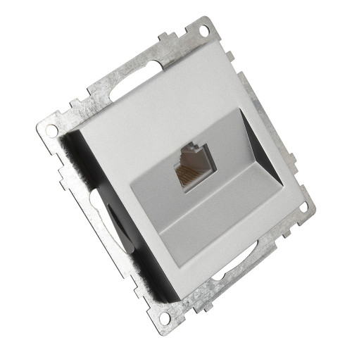 Розетка компьютерная 1-местная RJ-45 (механизм), STEKKER GLS00-7107-03, серия Катрин, серебро Розетка компьютерная 1-местная RJ-45 (механизм), STEKKER GLS00-7107-03, серия Катрин, серебро