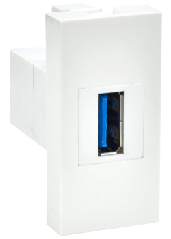 PRIMER РКЮ-10-00-П Розетка USB A 3.0 (1 модуль) белая IEK