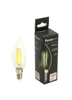 Лампа светодиодная Feron.PRO LB-1206 Свеча E14 960LM 6W 175-265V 2700K