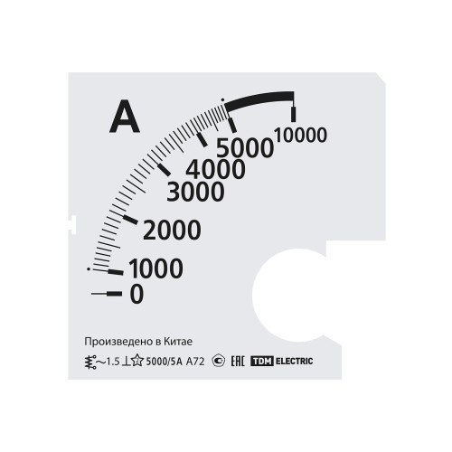Шкала Ш72 5000/5А-1,5 (для А72 Х/5А) TDM Шкала Ш72 5000/5А-1,5 (для А72 Х/5А) TDM