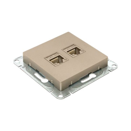 Механизм роз., RJ45 - 2шт, (cat5), шамп., Эпика EKF Механизм роз., RJ45 - 2шт, (cat5), шамп., Эпика EKF
