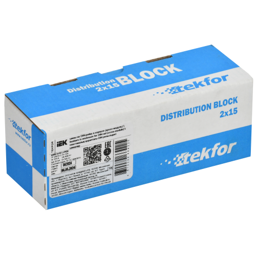 TEKFOR Шины на DIN-рейку (кросс-модуль) ШНК 2х15 L+PEN IEK TEKFOR Шины на DIN-рейку (кросс-модуль) ШНК 2х15 L+PEN IEK