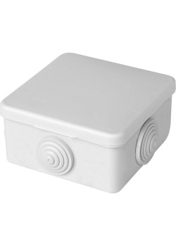 Коробка разветвительная STEKKER EBX10-24-44, 75*75*44мм, 250/380В, 10А, 4 ввода, IP53, белая (КЭМ 3-10-4 (П))