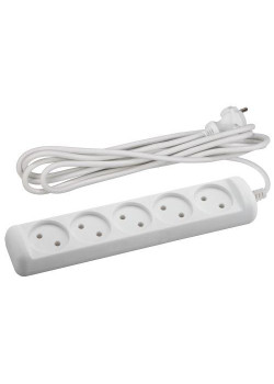 Удлинитель 5х3м без заземл. 10А IP20 U-5-3m-2х1 ПВС 2х1 Эра Б0028364