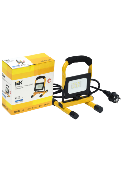 Прожектор светодиодный СДО 06-20П переносной 6500К IP65 черный IEK