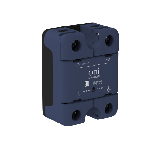 Реле твердотельное SSR1 60А 3-32В DC 12-250В DC ONI