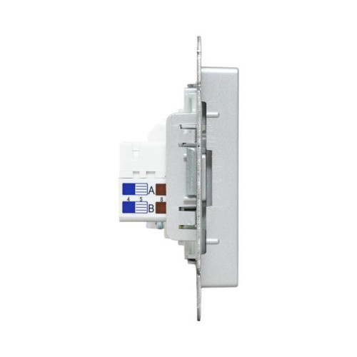 Механизм роз. TV+RJ45 (cat5), алюм. Эпика EKF Механизм роз. TV+RJ45 (cat5), алюм. Эпика EKF