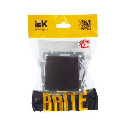 BRITE Розетка 1-местная с заземлением с защитными шторками и крышкой 16А IP20 РСбш10-3-БрТБ темная бронза IEK BRITE Розетка 1-местная с заземлением с защитными шторками и крышкой 16А IP20 РСбш10-3-БрТБ темная бронза IEK