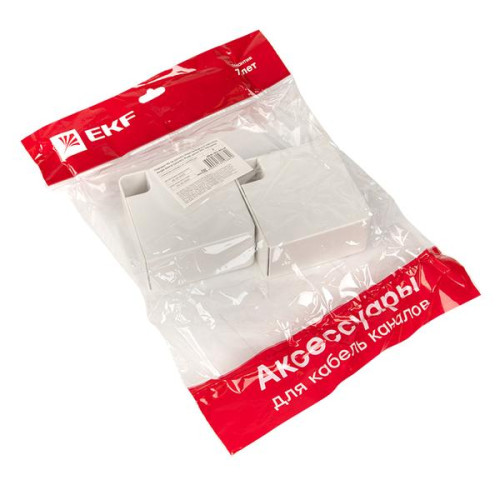 Поворот 90 гр. (60x40) (4 шт) белый EKF-Plast