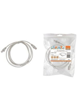 Патч-корд народный U/UTP Cat 5e 4PR 24AWG PVC, литой 2 м, серый