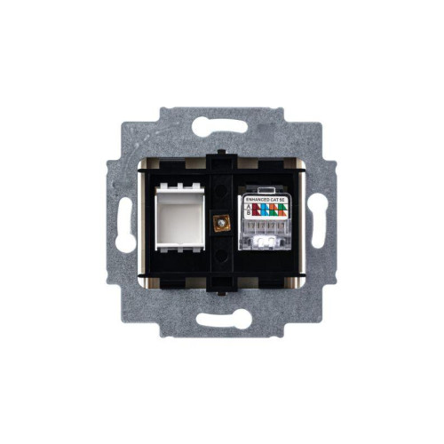 Розетка компьютерная Levit RJ45 кат.5E с заглушкой сл. кость ABB 2CHH295117A6017 Розетка компьютерная Levit RJ45 кат.5E с заглушкой сл. кость ABB 2CHH295117A6017