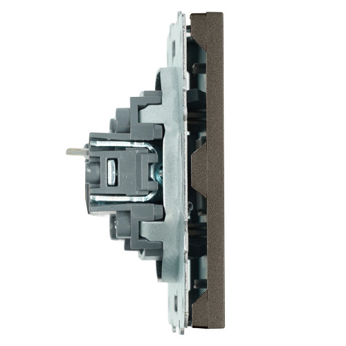 Розетка компьютерная 1-местная RJ-45 (механизм), STEKKER, серия Эмили, RST00-5117-09, антрацит, soft touch Розетка компьютерная 1-местная RJ-45 (механизм), STEKKER, серия Эмили, RST00-5117-09, антрацит, soft touch