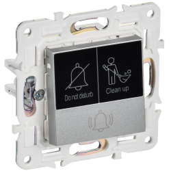 SKANDY Кнопка звонка с индикацией для отелей 10А SK-V17S серебряный IEK