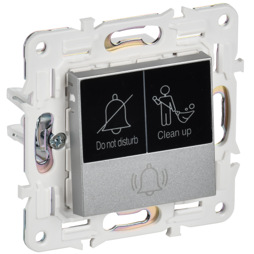 SKANDY Кнопка звонка с индикацией для отелей 10А SK-V17S серебряный IEK