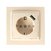 Розетка 1-местная с/з, STEKKER, PST16-9011-02 250В, 16А с защитной шторкой и с USB, серия Эрна, слоновая кость Розетка 1-местная с/з, STEKKER, PST16-9011-02 250В, 16А с защитной шторкой и с USB, серия Эрна, слоновая кость