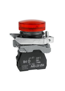 Сигнальная лампа OptiSignal D22 C4-L-B4 красная металл 24VAC/DC XB4BVB4