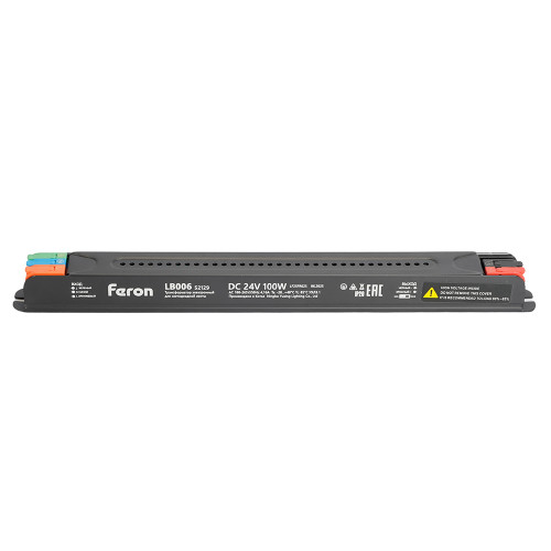 Трансформатор  для светодиодной ленты с диммированием 100W 24V IP20 , клипсы, LB006