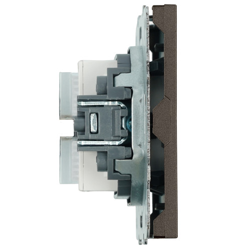 Розетка компьютерная 2-местная RJ-45 (механизм), STEKKER, серия Эмили, RST00-5111-09, антрацит, soft touch Розетка компьютерная 2-местная RJ-45 (механизм), STEKKER, серия Эмили, RST00-5111-09, антрацит, soft touch